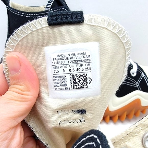 Converse | Run Star Motion HI black canvas platform sneakers | WMS 9 NWT - Picture 5 of 9